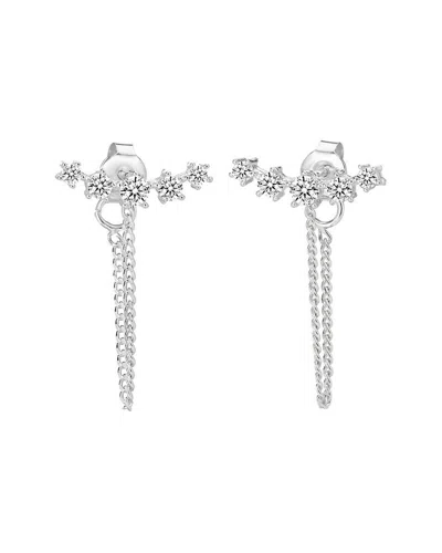 Gabi Rielle Silver Cz Star Crystal Drop Studs