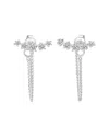 Gabi Rielle Silver Cz Star Crystal Drop Studs
