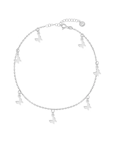 Gabi Rielle Silver Shimmering Butterfly Ankle Bracelet In No Color