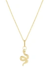 Gabi Rielle Snake Goddess Cubic Zirconia Pendant Necklace