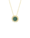 Gabi Rielle Sunlite Pave Malachite Necklace