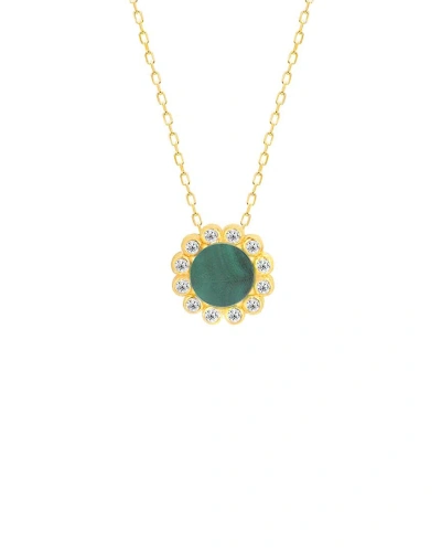Gabi Rielle Sunlite Pave Malachite Necklace
