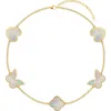 Gabi Rielle Sweet Lucky Mother-of-pearl Station Bracelet In Gold