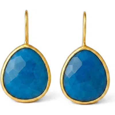 Gabi Rielle Turquoise Gumpdrop Earrings In Burgundy