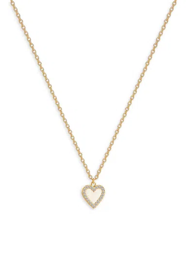 GABI RIELLE WOMEN'S 14K GOLD VERMEIL & MOTHER OF PEARL INLAY HEART NECKLACE