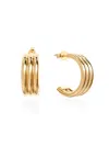Gabi Rielle Women's 14k Gold Vermeil Tube Half-hoop Earrings In Gold