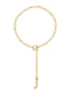 Gabi Rielle Women's Get Personal 14k Gold Vermeil Initial Adjustable Lariat Necklace In Letter J