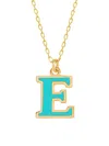 Gabi Rielle Women's Love In Bloom 14k Gold Vermeil Sterling Silver & Enamel Initial Necklace In Letter E