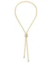 GABI RIELLE WOMEN'S LOVE STRUCK 14K YELLOW GOLD VERMEIL & BAGUETTE CUBIC ZIRCONIA LARIAT NECKLACE