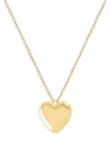 Gabi Rielle Women's Love Struck Luxe 14k Gold Vermeil Puff Heart Pendant Necklace In Gold