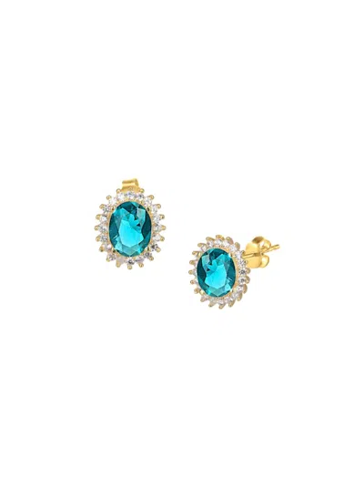 Gabi Rielle Women's Outshine 14k Gold Vermeil & Crystal Stud Earrings