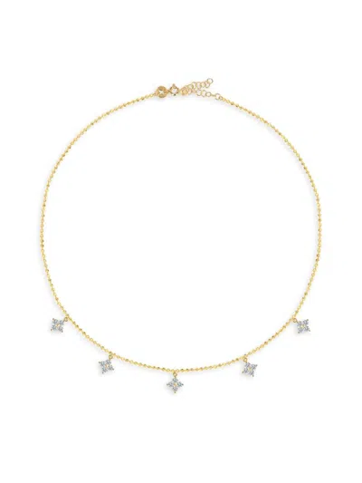 Gabi Rielle Women's Season Standouts 14k Yellow Gold Vermeil & Cubic Zirconia Dangle Necklace