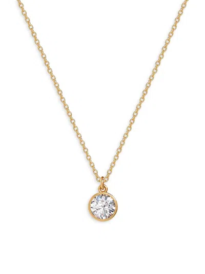 Gabi Rielle 14k Over Silver Cz Sparkling Necklace In Gold