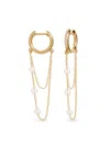 Gabi Rielle Women's Season Standouts 14k Yellow Gold Vermeil, Mother-of-pearl & Cubic Zirconia Drop Earrings In Gold