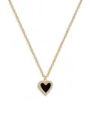 Gabi Rielle 14k Over Silver Onyx Cz Pendant Necklace In Gold