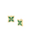 GABI RIELLE WOMEN'S SHINING MOMENT 14K GOLD VERMEIL & CUBIC ZIRCONIA CLOVER STUD EARRINGS