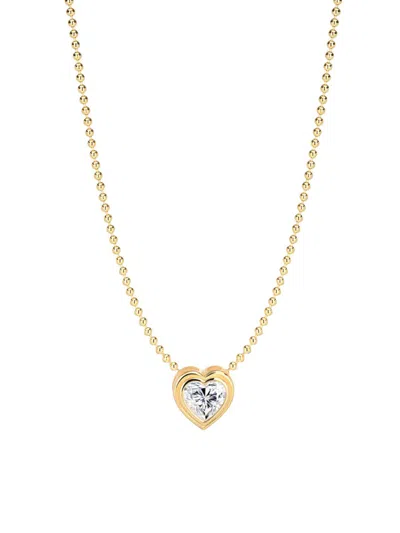 Gabi Rielle Women's Shining Moment 14k Gold Vermeil & Cubic Zirconia Heart Necklace
