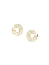 Gabi Rielle Women's Shining Moment 14k Gold Vermiel & Cubic Zirconia Stud Earrings In Gold