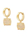 Gabi Rielle Shining Moment 14k Over Silver Cz Shimmering Harmony Drop Earrings In Gold