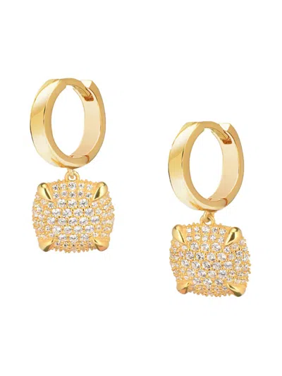 GABI RIELLE WOMEN'S SHINING MOMENT SHIMMERING HARMONY 14K GOLD VERMEIL & CUBIC ZIRCONIA DROP EARRINGS