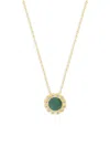 Gabi Rielle Sunlite Pave Malachite Necklace In Gold