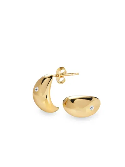 Gabi Rielle Women's Timeless Treasures Stargazer 14k Gold Vermeil Puff Stud Earrings