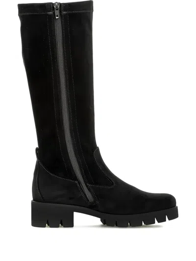 Gabor 30mm Leather Knee-high Boots In Black
