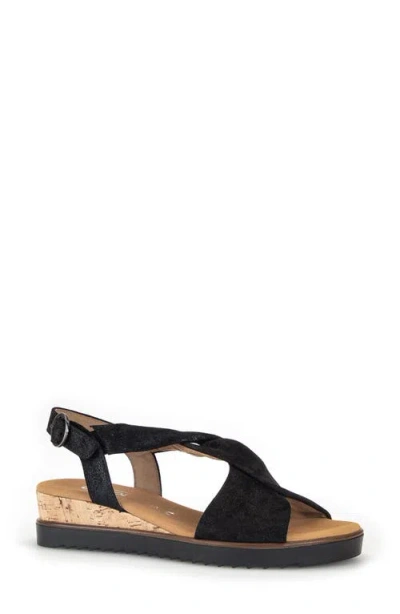 Gabor 42.751 Wedge Sandal In Black