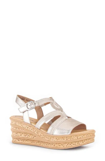 Gabor 44.655 Platform Wedge Sandal In Puder