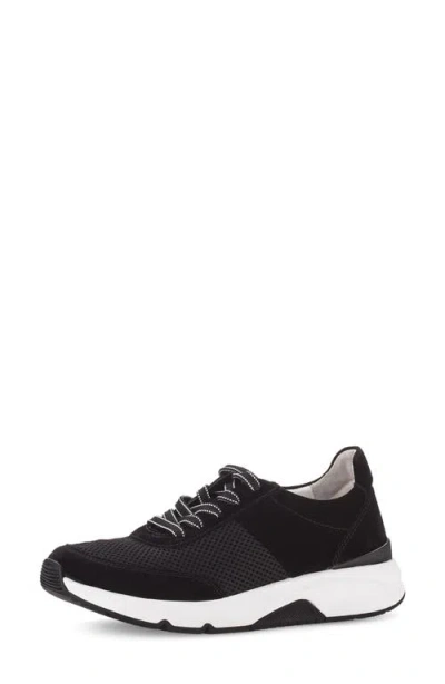 Gabor 63.334 Mixed Media Sneaker In Black