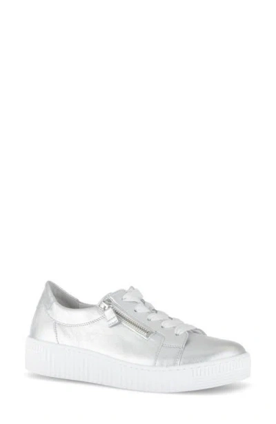 Gabor 63.334 Platform Sneaker In Silver
