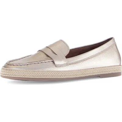 Gabor 65.220 Penny Loafer In Silver