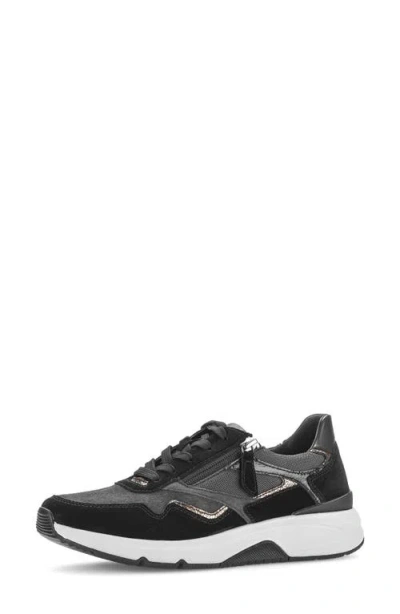 Gabor 76.896 Zip Sneaker In Black
