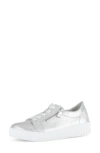 Gabor 83.334 Zip Platform Sneaker In Silver