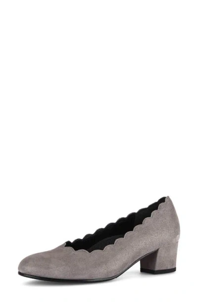 Gabor Almond Toe Pump In Gray