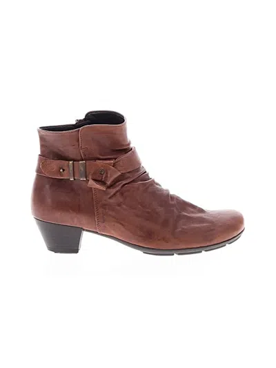 Pre-owned Gabor Ankle Boots In Brown