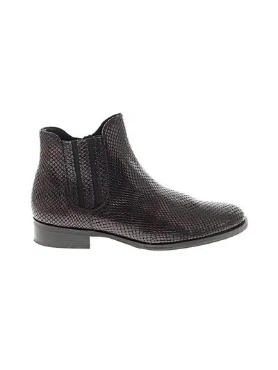 Pre-owned Gabor Ankle Boots In Burgundy