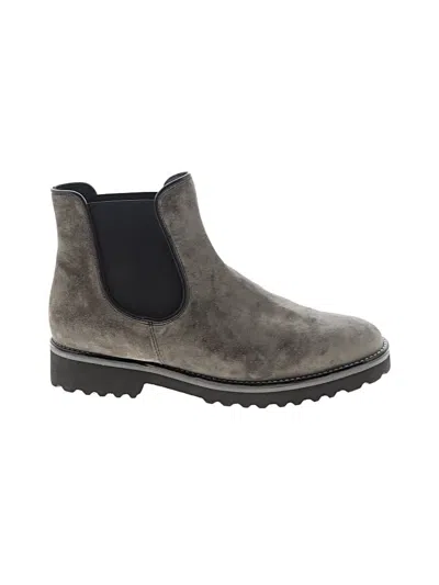 Pre-owned Gabor Ankle Boots In Gray