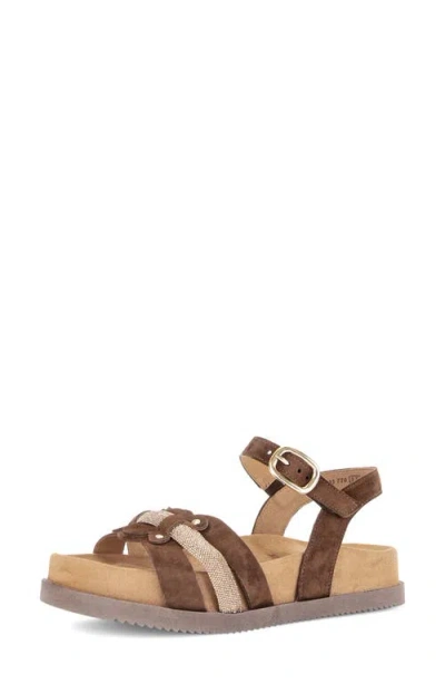 Gabor Ankle Strap Sandal In Brown