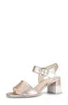 Gabor Block Heel Sandal In Puder