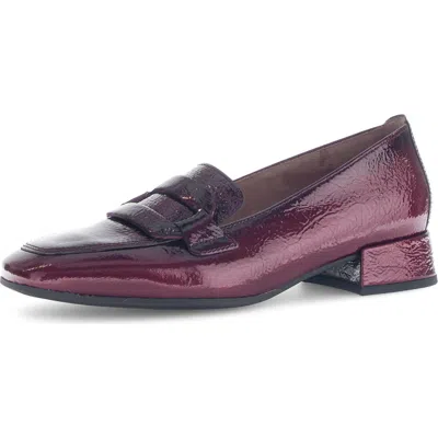 Gabor Buckle Loafer In Burgundy