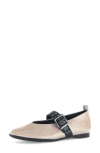Gabor Buckle Mary Jane Flat In Neutral