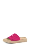 Gabor Buckled Platform Slide Sandal In Pink