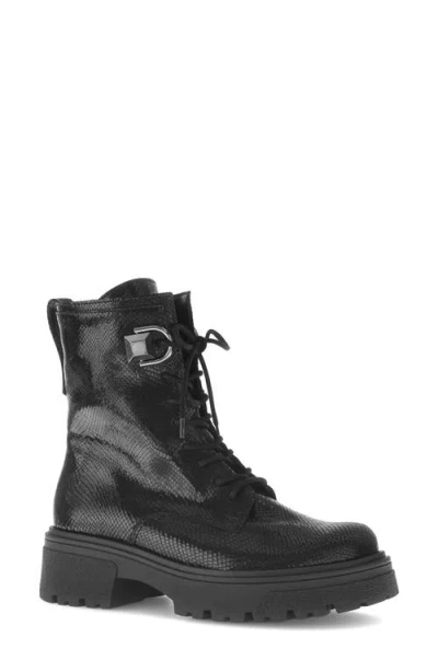 Gabor Chukka Lug Bootie In Black