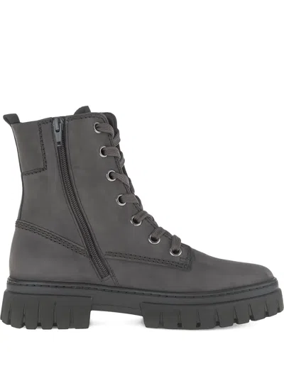 Gabor Chunky-sole Lace-up Boots In Gray