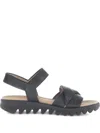Gabor Cross-strap Sandals In Gray