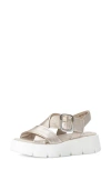 Gabor Crossover Slingback Wedge Sandal In Puder