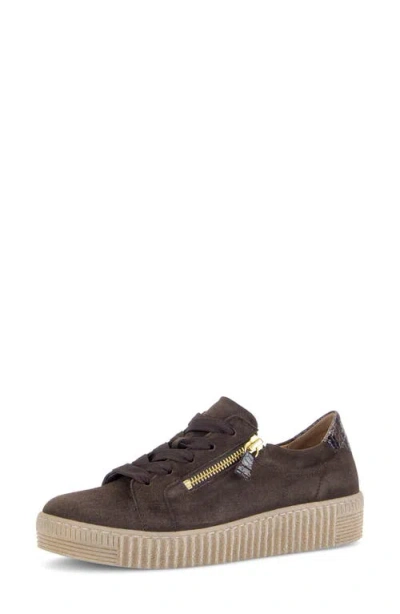 Gabor Diana Leather Sneaker In Brown