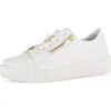Gabor Embellished Low Top Sneaker In White
