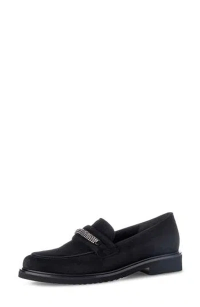 Gabor Gem Bit Loafer In Black